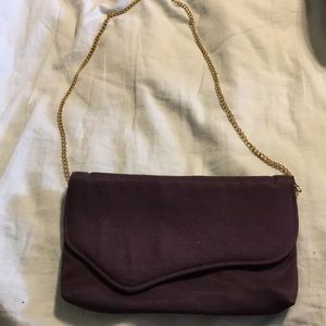 Dark purple evening bag